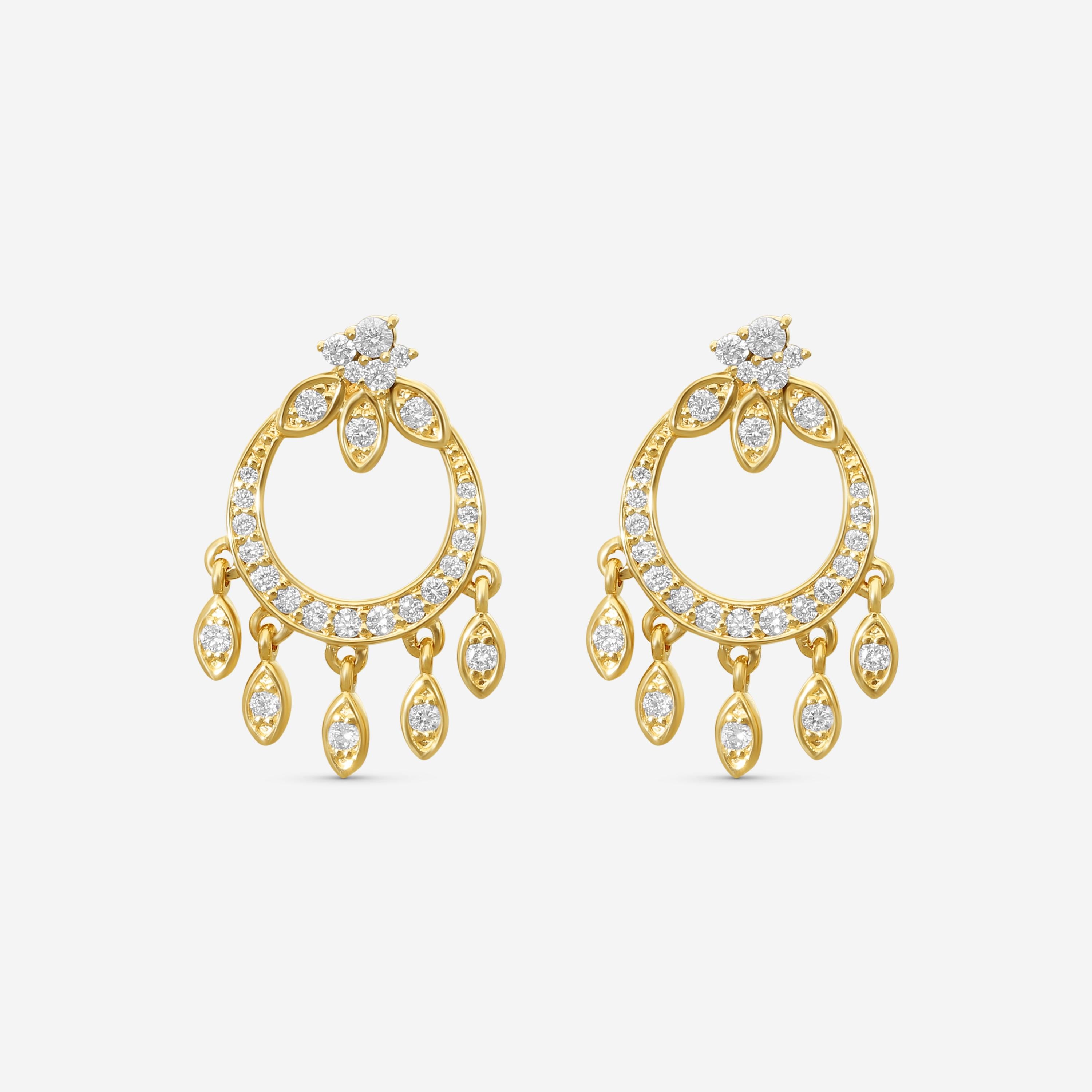 Sydney Evan Marquis 14K Yellow Gold Diamond Chandelier Earrings EJP1776-Y