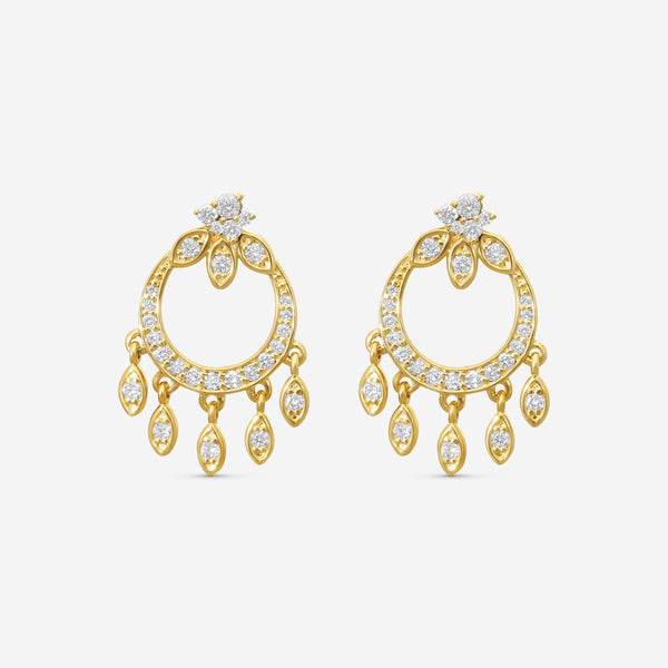 Sydney Evan Marquis 14K Yellow Gold Diamond Chandelier Earrings EJP1776-Y