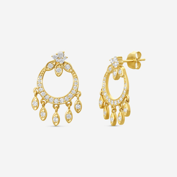 Sydney Evan Marquis 14K Yellow Gold Diamond Chandelier Earrings EJP1776-Y