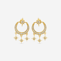 Sydney Evan Starburst 14K Yellow Gold Diamond Chandelier Earrings EJP1777-Y