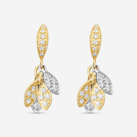 Sydney Evan Small Leaflet 14K Yellow Gold Diamond Drop Earrings EJP1796-YW