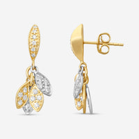 Sydney Evan Small Leaflet 14K Yellow Gold Diamond Drop Earrings EJP1796-YW