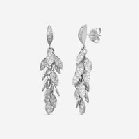 Sydney Evan Medium Leaflet 14K White Gold Diamond Drop Earrings EJP2053-W