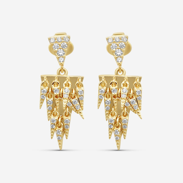 Sydney Evan Cascade Fringe 14K Yellow Gold Diamond Drop Earrings EKE1026-Y - THE SOLIST