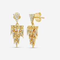Sydney Evan Cascade Fringe 14K Yellow Gold Diamond Drop Earrings EKE1026-Y