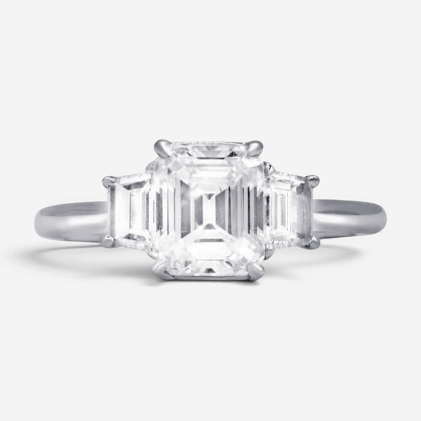 Diana M. Jewels Platinum Diamond Engagement Ring Sz. 6 EM459