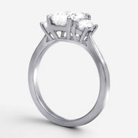 Diana M. Jewels Platinum Diamond Engagement Ring Sz. 6 EM459
