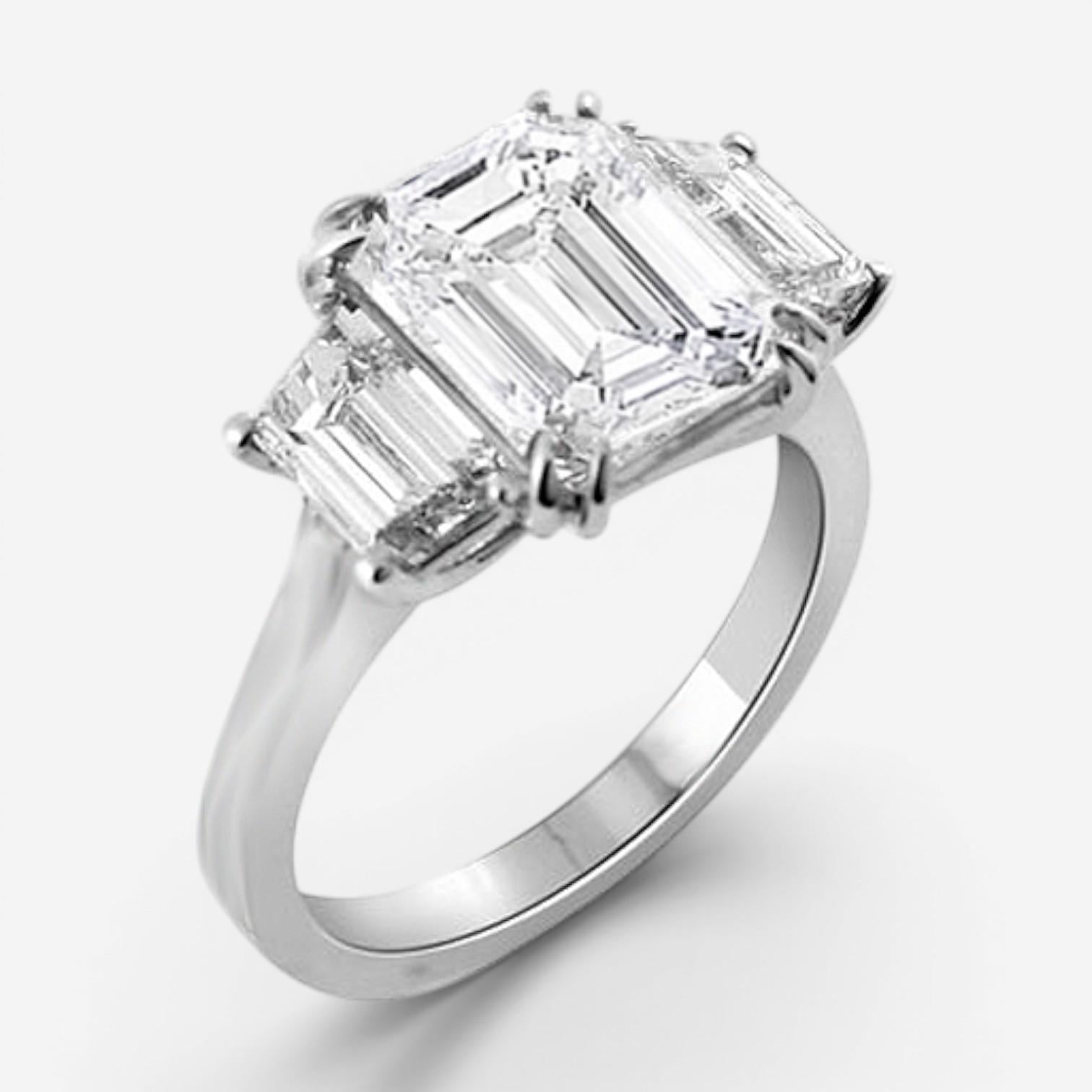 Diana M. Jewels Platinum Diamond Engagement Ring Sz. 6 EM459