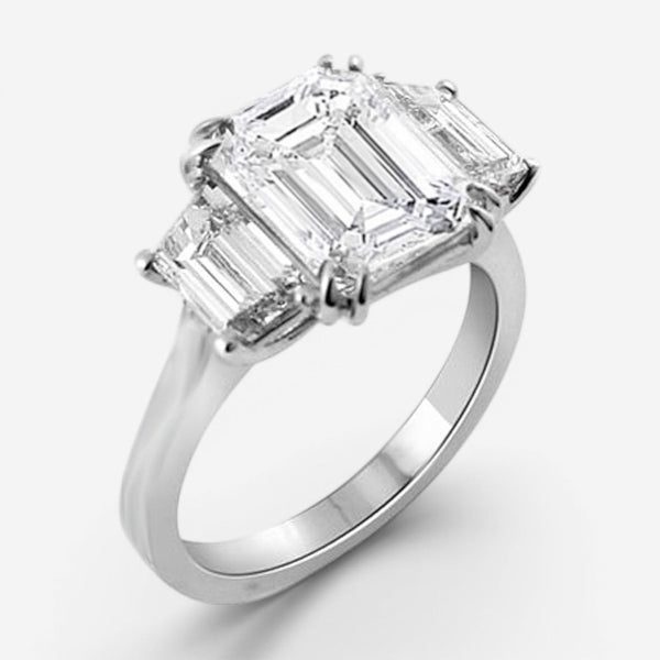 Diana M. Jewels Platinum Diamond Engagement Ring Sz. 6 EM459