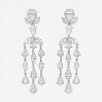 Diana M. Jewels Platinum Diamond Chandelier Earrings ER2102