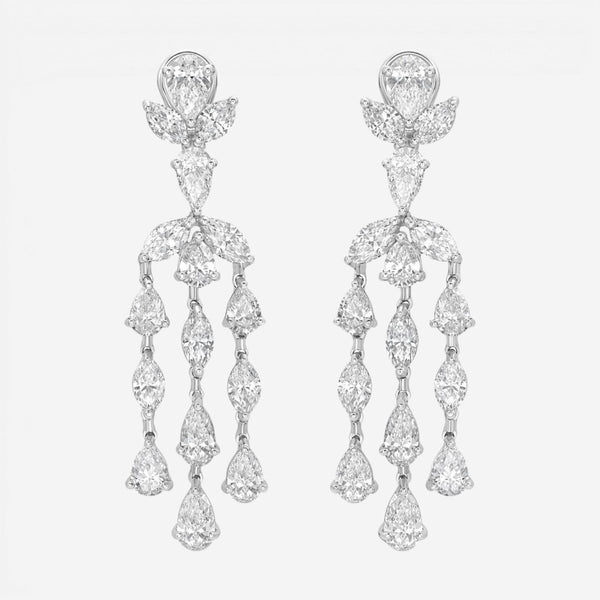 Diana M. Jewels Platinum Diamond Chandelier Earrings ER2102