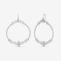 Leslie Greene Stainless Steel Diamond Drop Earrings ES900013