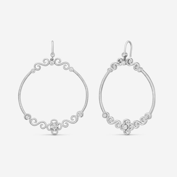 Leslie Greene Stainless Steel Diamond Drop Earrings ES900013
