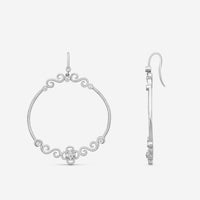 Leslie Greene Stainless Steel Diamond Drop Earrings ES900013