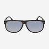 Ermenegildo Zegna Men's Dark Havana & Blue Mirror Aviator Sunglasses EZ0201
