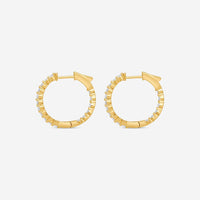 Ina Mar 14K Yellow Gold Diamond Shared Prong Hoop Earrings E1183A-FY-100F - THE SOLIST