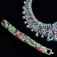 Goshwara G-One 18K White Gold Diamond & Precious Stones Choker Necklace WG0004