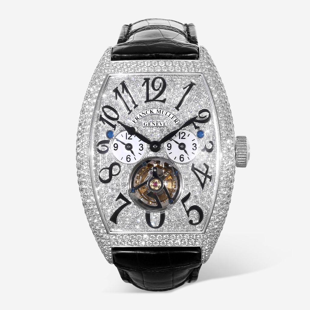 Franck Muller Master Banker 18K White Gold Tourbillon Automatic Men's Watch 8880