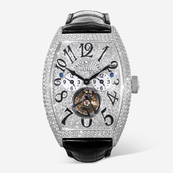 Franck Muller Master Banker 18K White Gold Tourbillon Automatic Men's Watch 8880