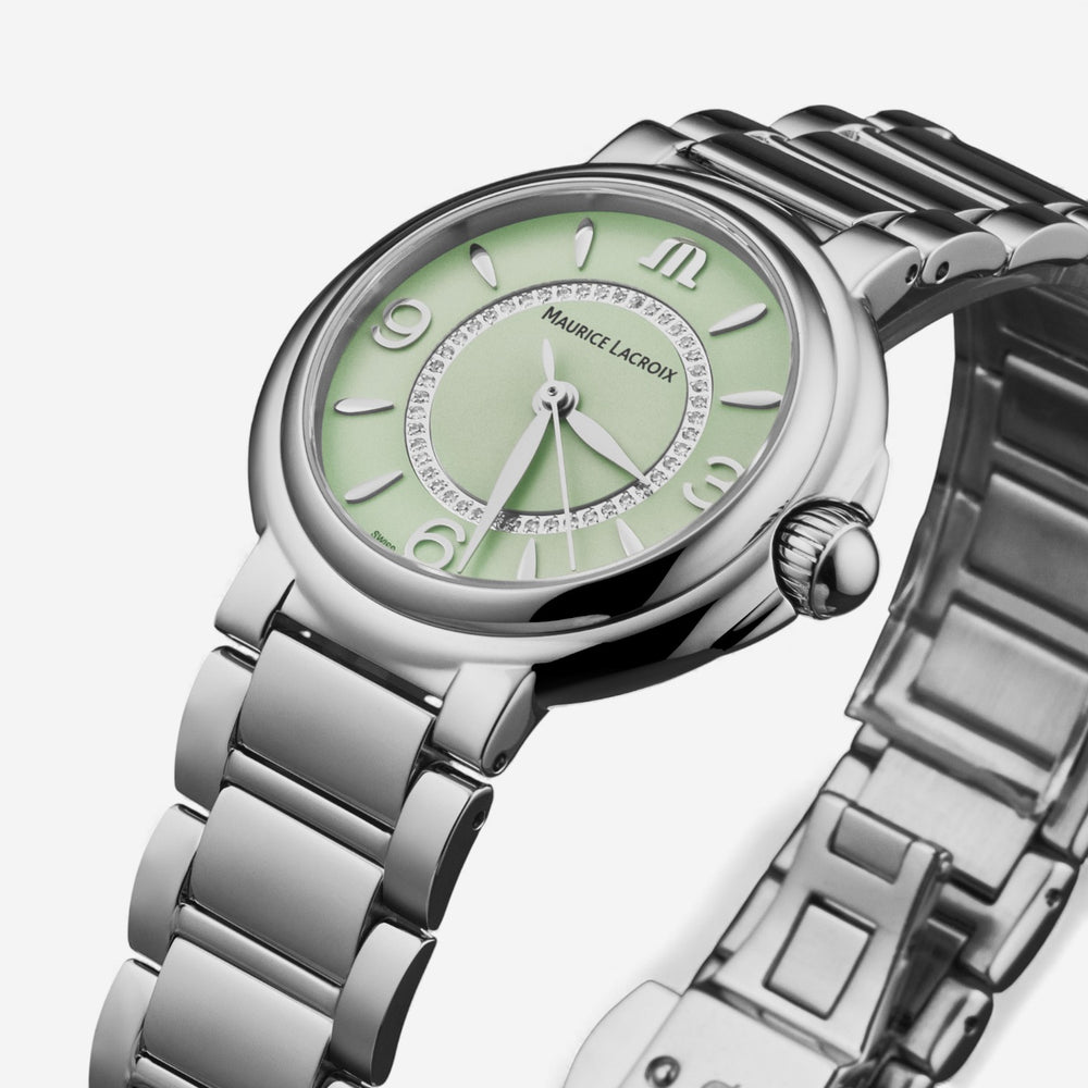 Maurice Lacroix Fiaba Stainless Steel Quartz Diamond Ladies Watch FA1104-SS002-G20-1