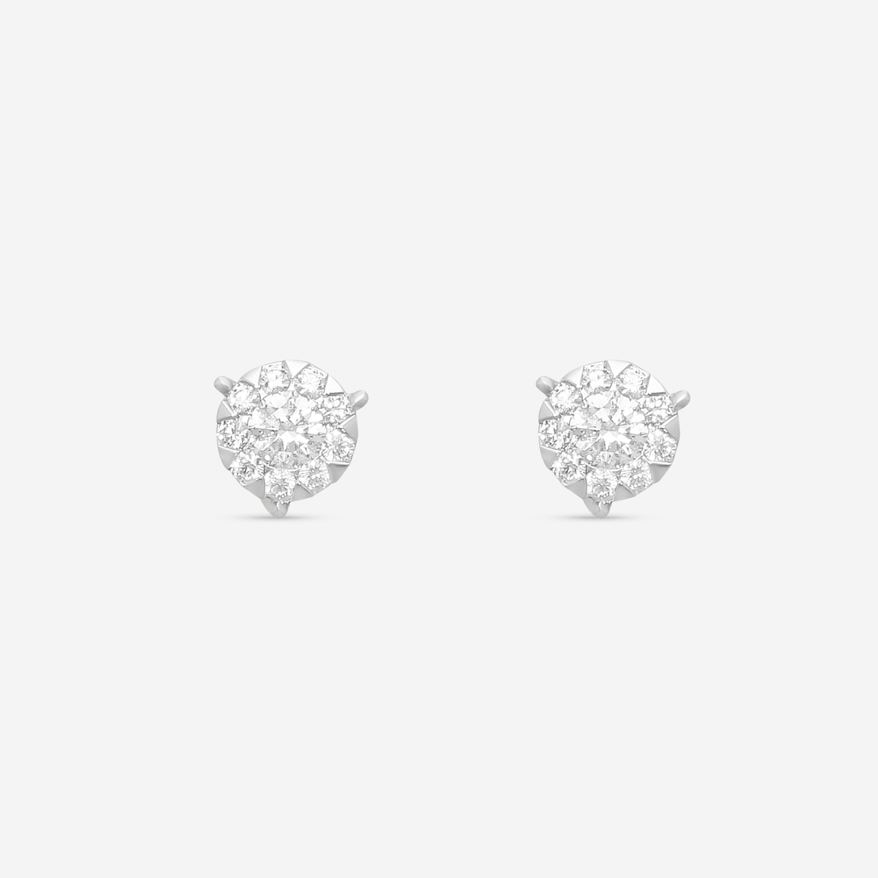 Mémoire Bouquet 14K White Gold Diamond Stud Earrings FEBQ12400004W72000 - THE SOLIST