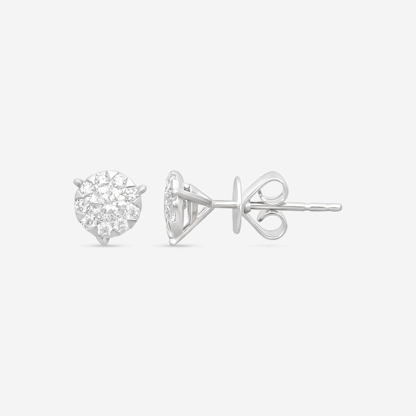 Mémoire Bouquet 14K White Gold Diamond Stud Earrings FEBQ12400004W72000 - THE SOLIST