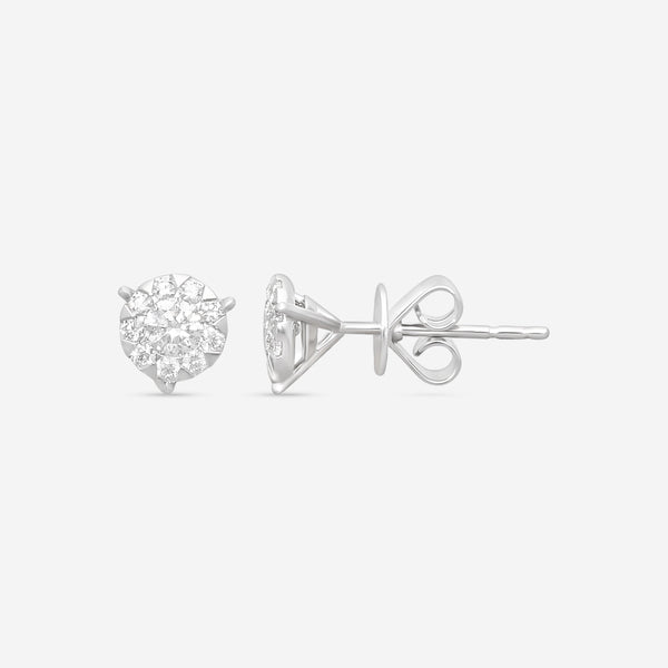 Mémoire Bouquet 14K White Gold Diamond Stud Earrings FEBQ12400004W72000 - THE SOLIST