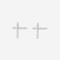 Mémoire Luna 18K White Gold Intercross Diamond Stud Earrings FECS135 - THE SOLIST