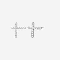 Mémoire Luna 18K White Gold Intercross Diamond Stud Earrings FECS135 - THE SOLIST
