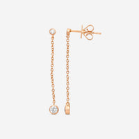 MEMOIRE - 18K RG Cascade Drop Earrings  (Approx.1.5gr./ DIA: .29ct.twd.) - FEZY101-RG
SIZE / Drop:35mm - THE SOLIST