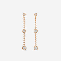 MEMOIRE - 18K RG Cascade Drop Earrings  (Approx.1.8gr./ DIA: .DIA: .ct.twd.) - FEZY102-RG
SIZE / Drop:34mm - THE SOLIST