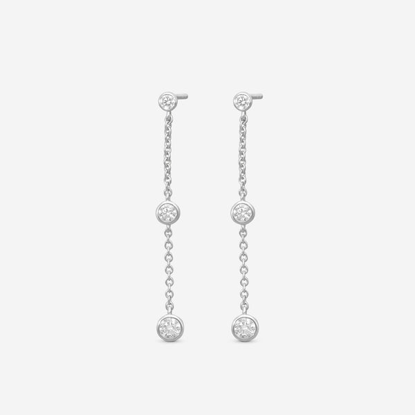 MEMOIRE - 18K WG Cascade Drop Earrings  (Approx.1.8gr./ DIA: .DIA: .ct.twd.) - FEZY102-WG
SIZE / Drop:34mm - THE SOLIST