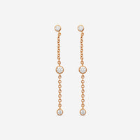 MEMOIRE - 18K RG Cascade Drop Earrings  (Approx.1.6gr./ DIA: .23ct.twd.) - FEZY103-RG
SIZE / Drop:35mm - THE SOLIST