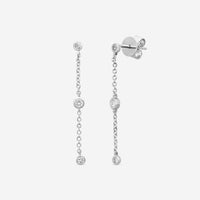 MEMOIRE - 18K WG Cascade Drop Earrings  (Approx.1.4gr./ DIA: .23ct.twd.) - FEZY103-WGSIZE / Drop:35mm - THE SOLIST
