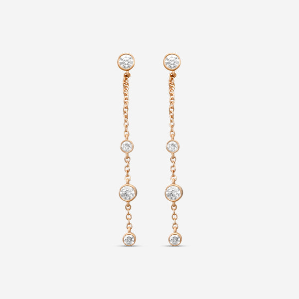 MEMOIRE - 18K RG Cascade Drop Earrings (Approx.1.8gr./ DIA: .46ct.twd.) - FEZY104-RG
SIZE / Drop:40mm - THE SOLIST