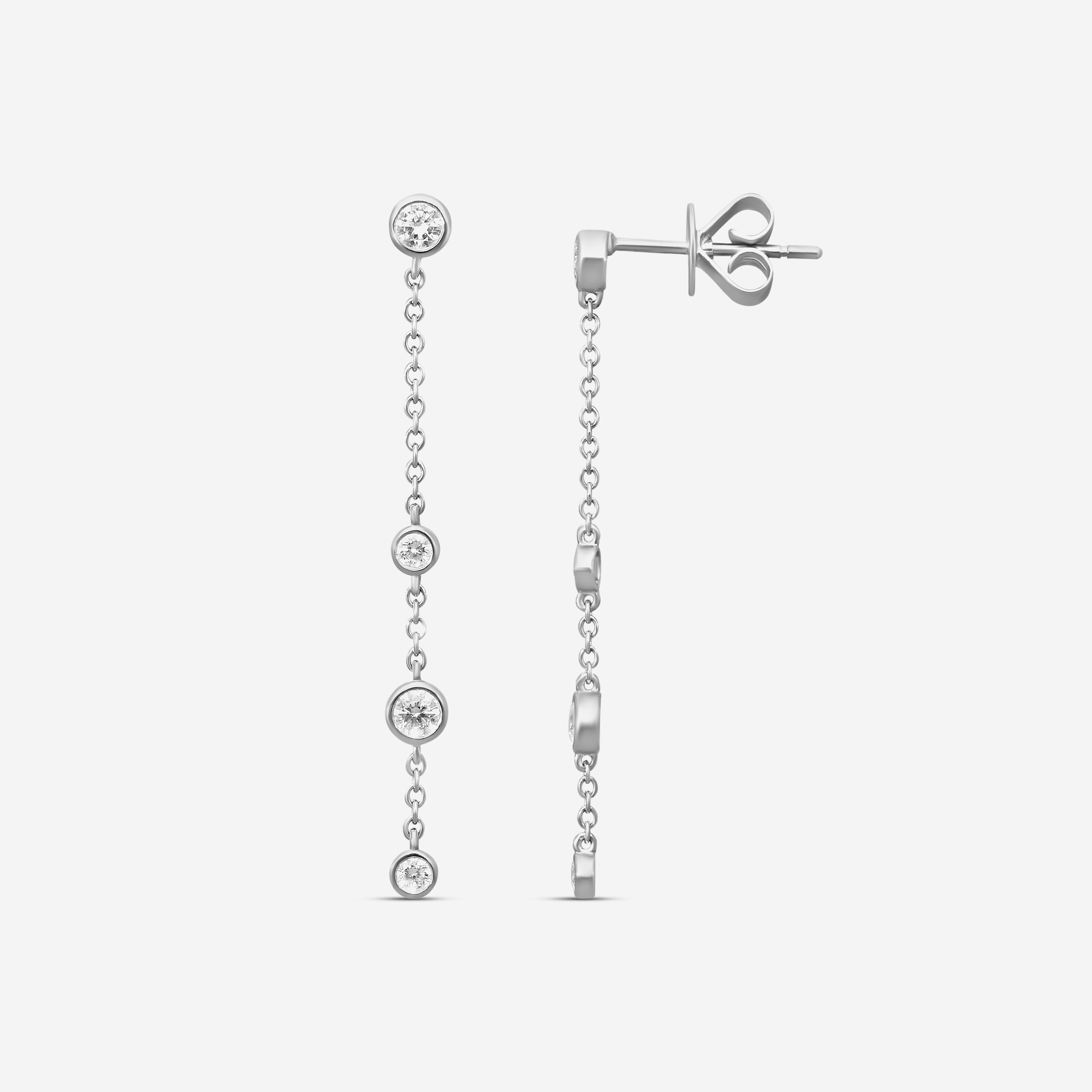 MEMOIRE - 18K WG Cascade Drop Earrings (Approx.1.8gr./ DIA: .46ct.twd.) - FEZY104-WG
SIZE / Drop:40mm - THE SOLIST