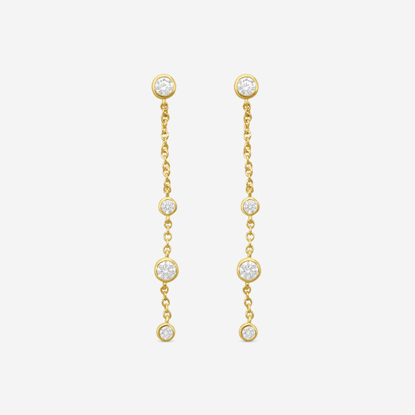 MEMOIRE - 18K YG Cascade Drop Earrings (Approx.1.8gr./ DIA: .46ct.twd.) - FEZY104-YG
SIZE / Drop:40mm - THE SOLIST