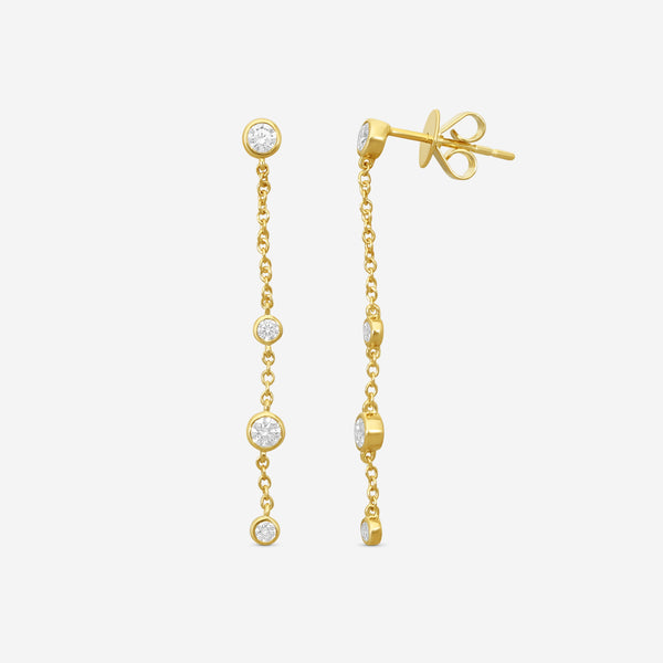 MEMOIRE - 18K YG Cascade Drop Earrings (Approx.1.8gr./ DIA: .46ct.twd.) - FEZY104-YG
SIZE / Drop:40mm - THE SOLIST