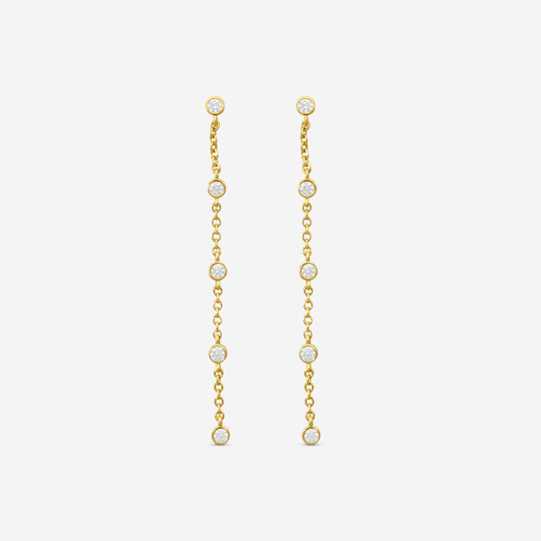 MEMOIRE - 18K YG Cascade Drop Earrings (Approx.1.7gr./ DIA: .23ct.twd.) - FEZY105-YG
SIZE / Drop:45mm - THE SOLIST