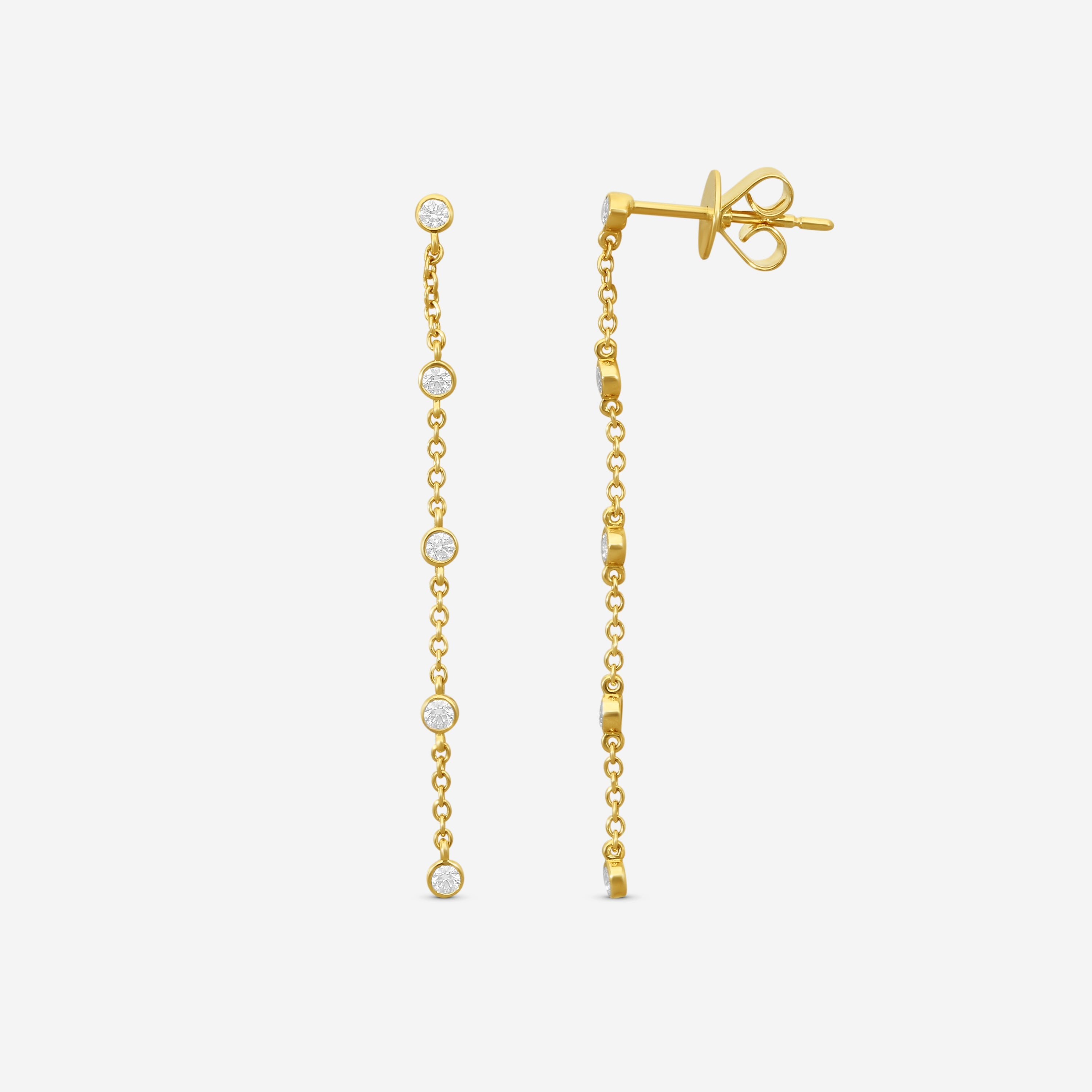 MEMOIRE - 18K YG Cascade Drop Earrings (Approx.1.7gr./ DIA: .23ct.twd.) - FEZY105-YG
SIZE / Drop:45mm - THE SOLIST