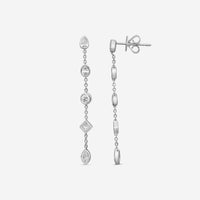 Mémoire Cascade 18K White Gold Mixed Fancy Shape Diamond Drop Earrings FEZY159