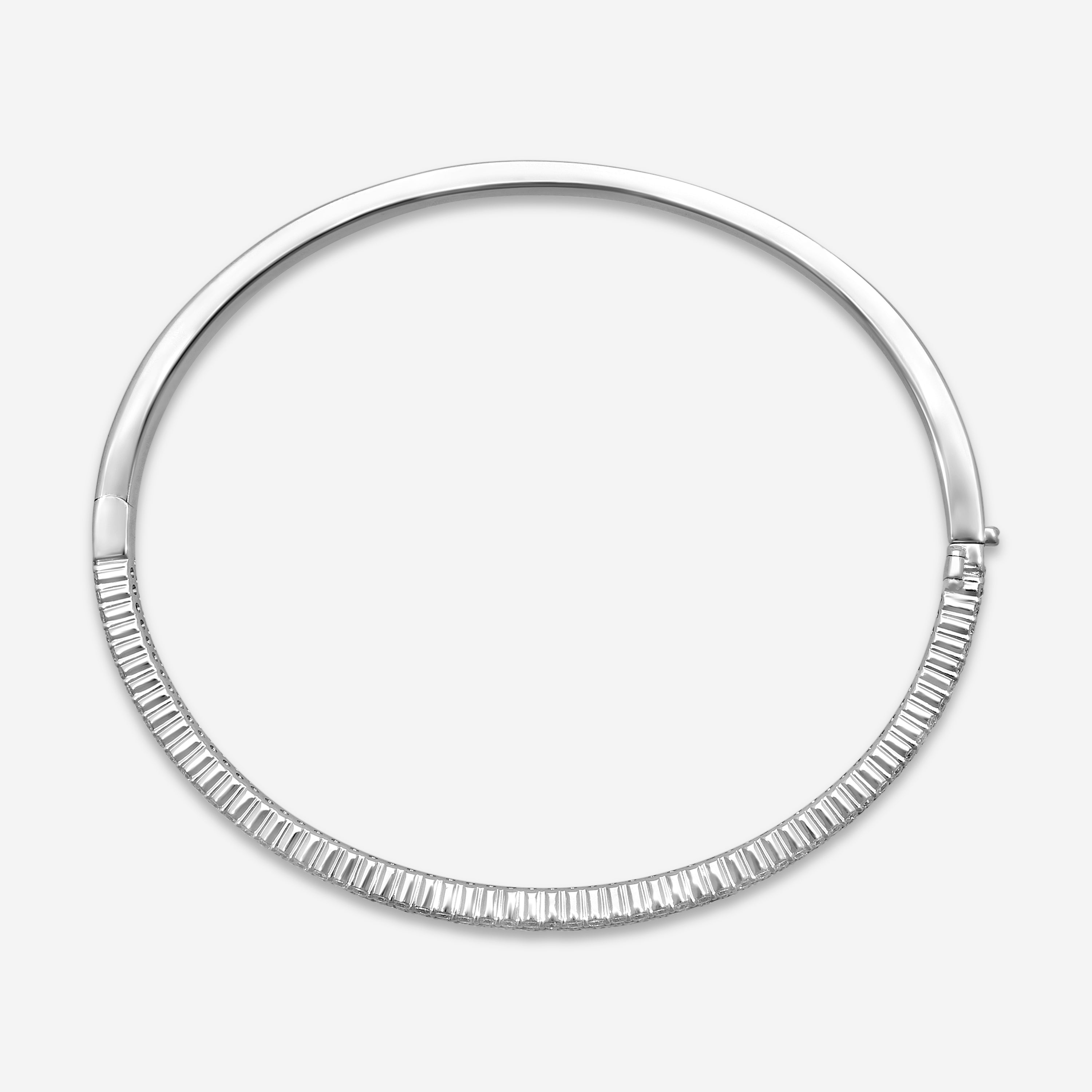 Mémoire Paramount 18K White Gold Triple Row Diamond Bangle Bracelet CGPR125-18KW - THE SOLIST