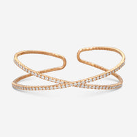 Mémoire 18K Rose Gold Diamond Open Flex Crisscross Bangle Bracelet FGFX10657458R72000 - THE SOLIST