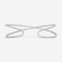 MEMOIRE - Open Flex Crisscross Diamond Bangle 1.50ctw approx. 57x45mm - FGFX106 - THE SOLIST