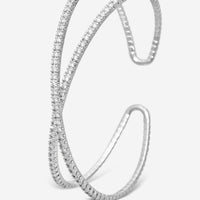 MEMOIRE - Open Flex Crisscross Diamond Bangle 1.50ctw approx. 57x45mm - FGFX106 - THE SOLIST