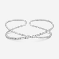 Mémoire 18K White Gold Diamond Open Flex Crisscross Bangle Bracelet FGFX10857458W72000 - THE SOLIST