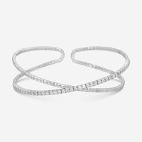 Mémoire 18K White Gold Diamond Open Flex Crisscross Bangle Bracelet FGFX10857458W72000 - THE SOLIST