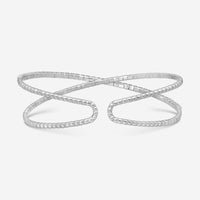 Mémoire 18K White Gold Diamond Open Flex Crisscross Bangle Bracelet FGFX10857458W72000 - THE SOLIST