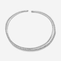 Mémoire 18K White Gold Diamond Open Flex Crisscross Bangle Bracelet FGFX10857458W72000 - THE SOLIST