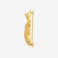 Suna 18K Yellow Gold Sapphire & Diamond Bear Pin P7142SY
